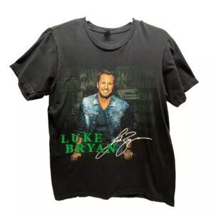 Luke‎ Bryan Concert T-Shirt Adult Medium Black District Very Important Tee EUC